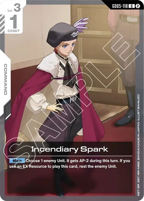 Incendiary Spark - Gundam Card Game card