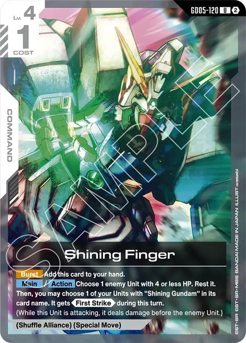 Shining Finger - Gundam Card Game card