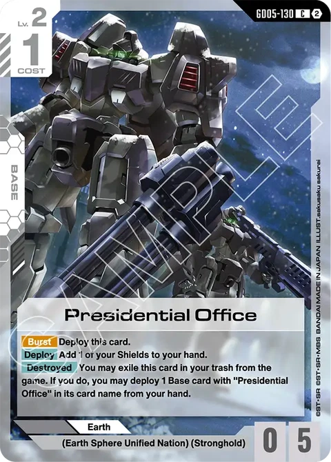 Presidential Office - Gundam Card Game card