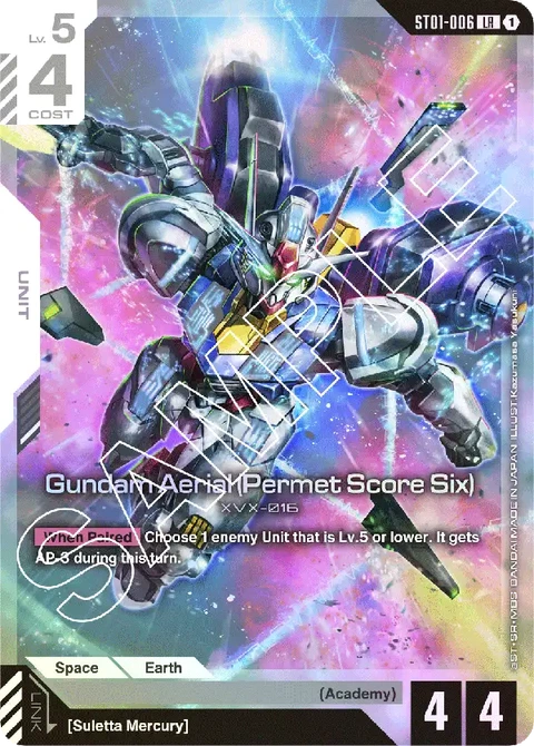 Gundam Aerial (Permet Score Six), Gundam Card Game Main Card