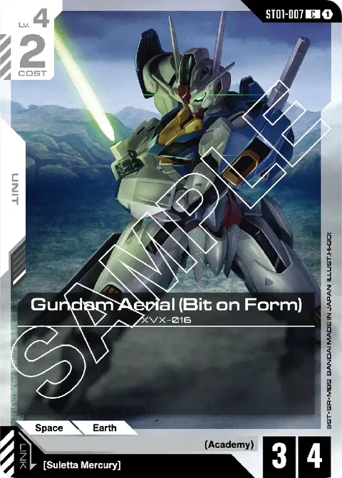 Gundam Aerial (Bit on Form) - Gundam Card Game card