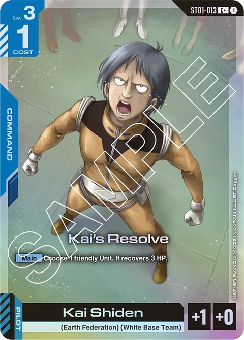 Kai's Resolve - Gundam Card Game card