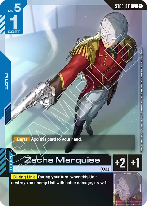 Zechs Merquise - Gundam Card Game card