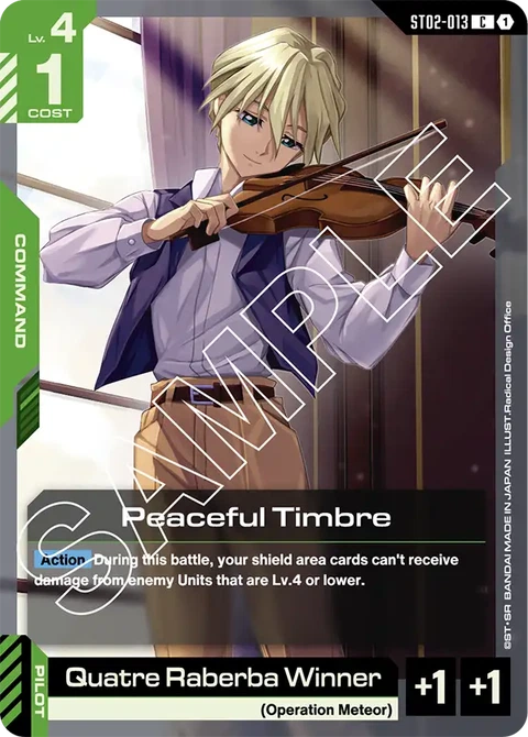 Peaceful Timbre - Gundam Card Game card