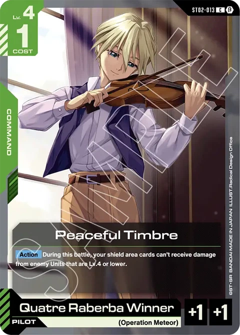 Peaceful Timbre - Gundam Card Game card