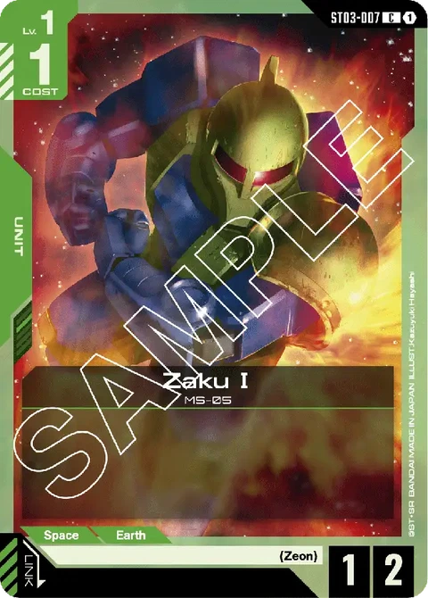 Zaku I, Gundam Card Game Main Card