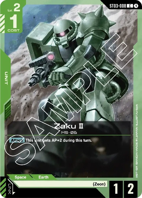 Zaku II, Gundam Card Game Main Card