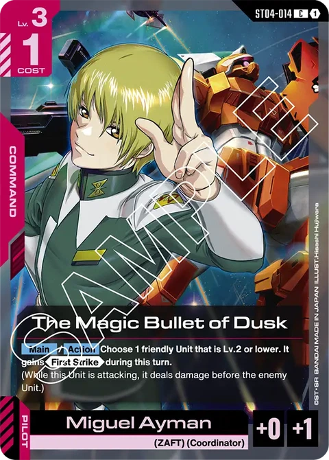 The Magic Bullet of Dusk - Gundam Card Game card