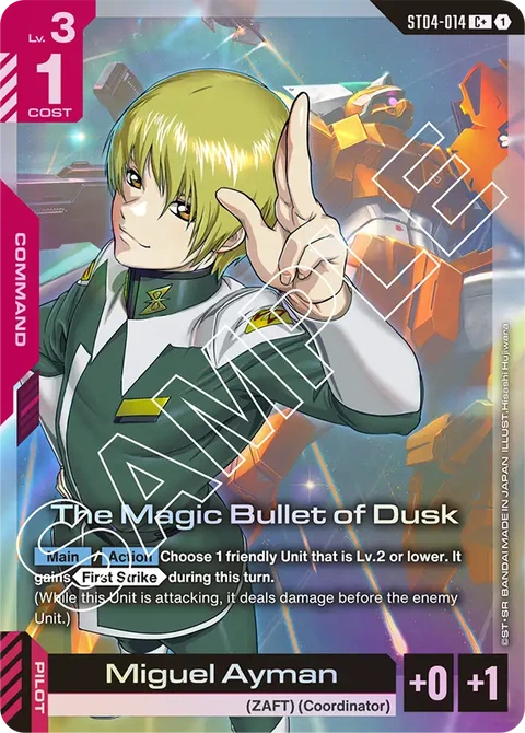 The Magic Bullet of Dusk - Gundam Card Game card