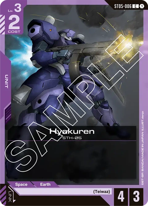 Hyakuren - Gundam Card Game card