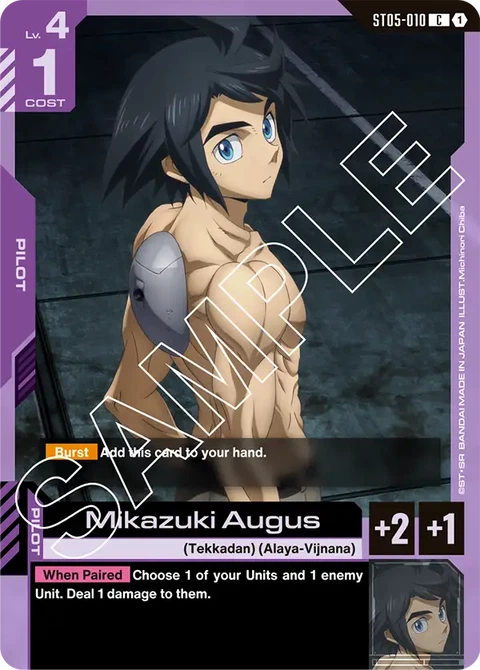 Mikazuki Augus, Gundam Card Game Main Card