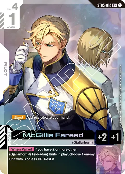 McGillis Fareed - Gundam Card Game card