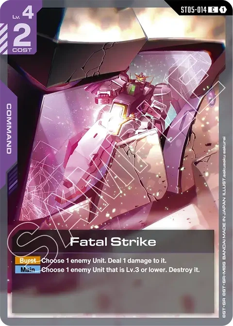 Fatal Strike - Gundam Card Game card