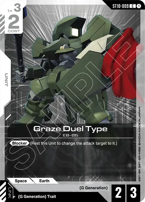 Graze Duel Type - Gundam Card Game card