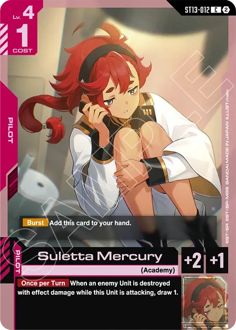 Suletta Mercury, Gundam Card Game Main Card