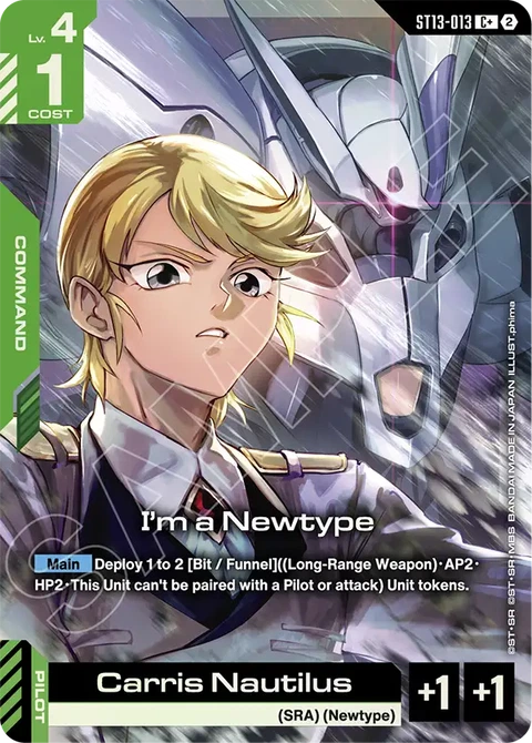 I'm a Newtype - Gundam Card Game card