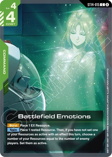 Battlefield Emotions - Gundam Card Game card