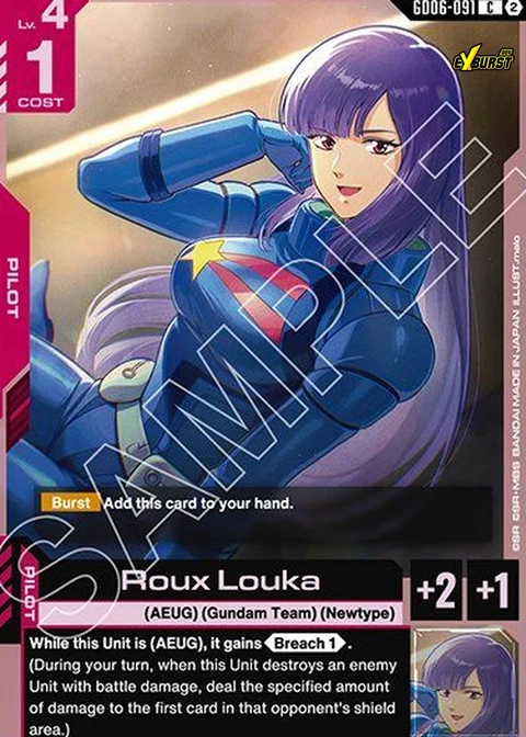 Roux Louka - Gundam Card Game card