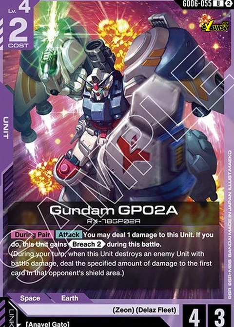 Gundam GP02A, Gundam Card Game Main Card