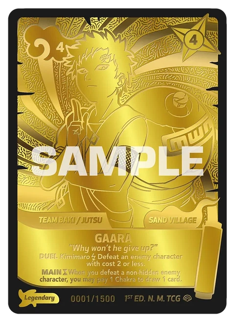 Gaara Why won't he give up? - Naruto Mythos TCG card
