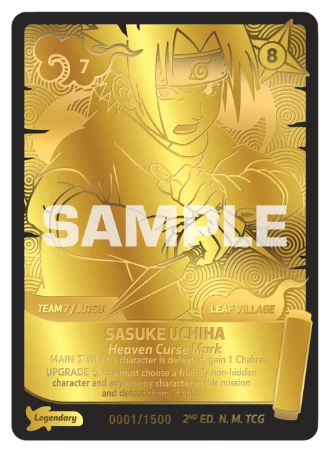 Sasuke Uchiha Heaven Curse Mark - Naruto Mythos TCG card