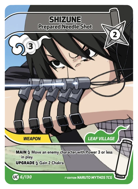 Shizune Prepared Needle Shot - Naruto Mythos TCG card