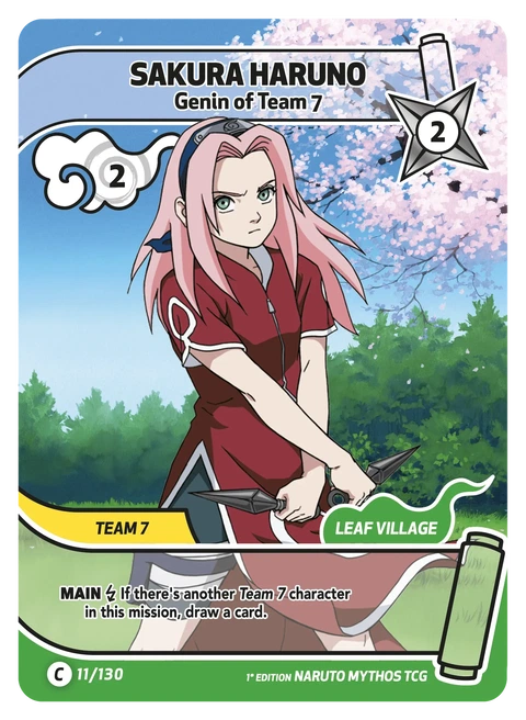 Sakura Haruno Genin of Team 7 - Naruto Mythos TCG card