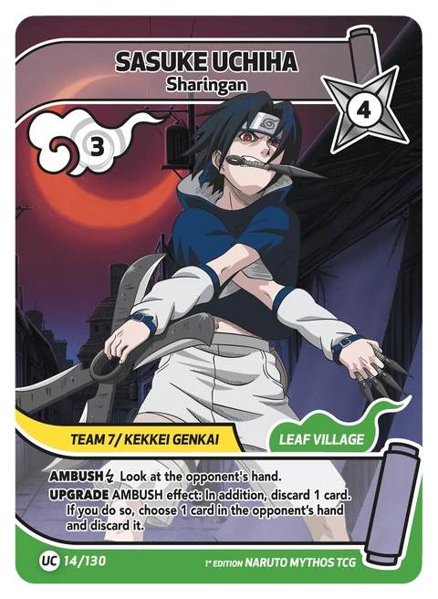 Sasuke Uchiha Sharingan - Naruto Mythos TCG card
