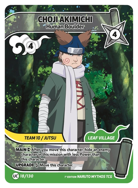 Choji Akimichi Human Boulder - Naruto Mythos TCG card