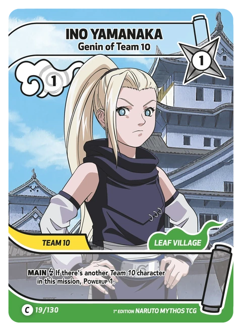 Ino Yamanaka Genin of Team 10 - Naruto Mythos TCG card