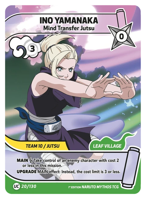 Ino Yamanaka Mind Transfer Jutsu - Naruto Mythos TCG card