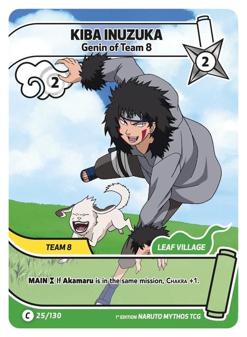 Kiba Inuzuka Genin of Team 8 - Naruto Mythos TCG card