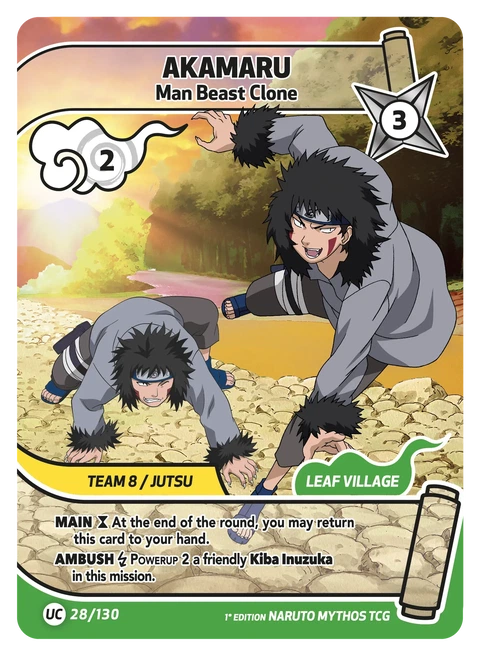 Akamaru Man Beast Clone - Naruto Mythos TCG card