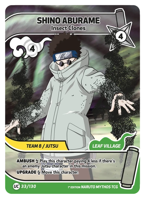 Shino Aburame Insect Clones - Naruto Mythos TCG card