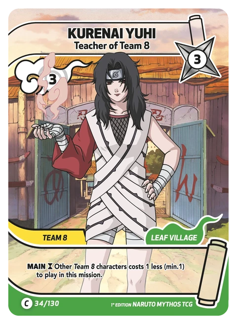 Kurenai Yuhi Teacher of Team 8 - Naruto Mythos TCG card