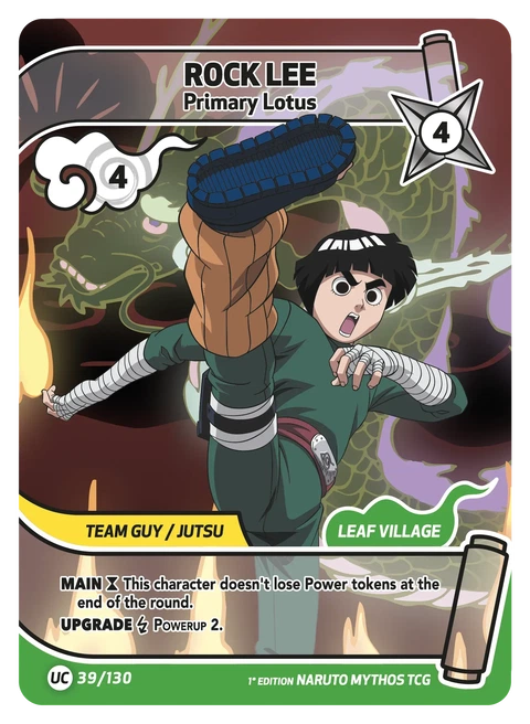 Rock Lee Primary Lotus - Naruto Mythos TCG card