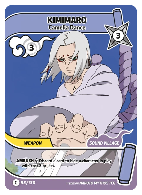 Kimimaro Camelia Dance - Naruto Mythos TCG card