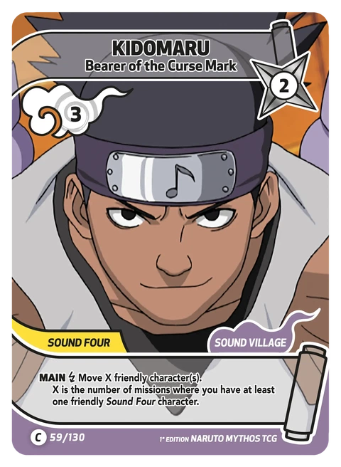Kidomaru Bearer of the Curse Mark - Naruto Mythos TCG card