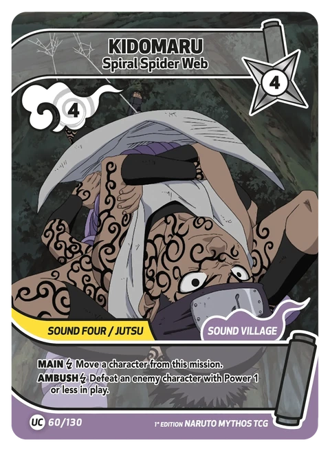 Kidomaru Spiral Spider Web - Naruto Mythos TCG card