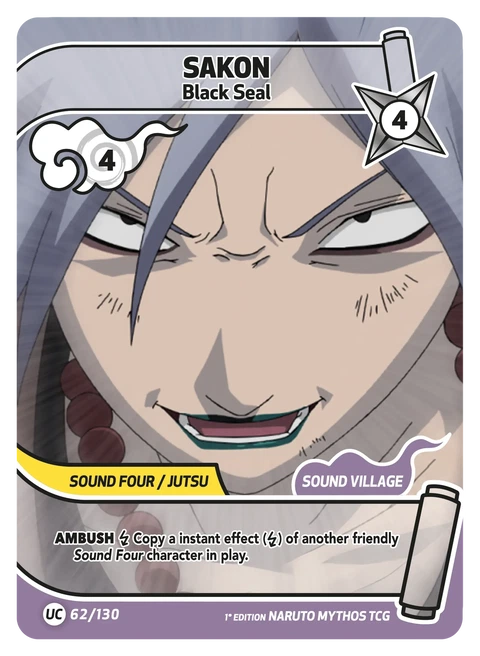 Sakon Black Seal - Naruto Mythos TCG card