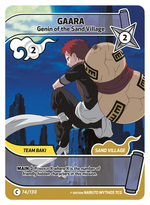 Gaara Genin of the Sand Village - Naruto Mythos TCG card