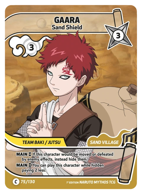 Gaara Sand Shield - Naruto Mythos TCG card