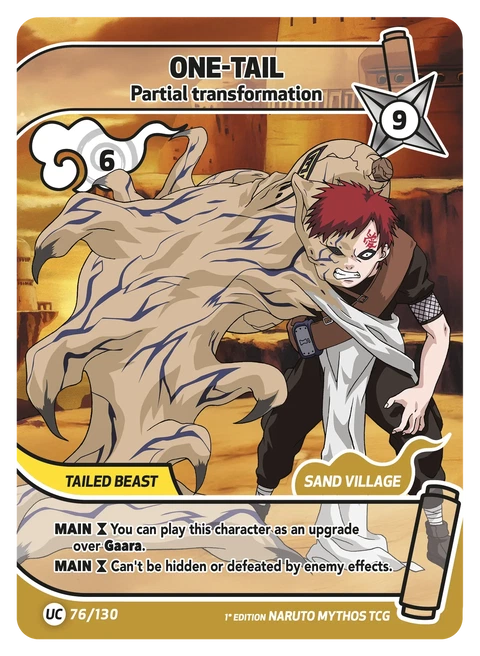 One-Tail Partial transformation - Naruto Mythos TCG card