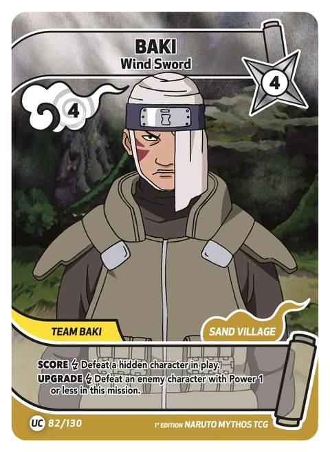 Baki Wind Sword - Naruto Mythos TCG card