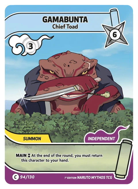 Gamabunta Chief Toad - Naruto Mythos TCG card
