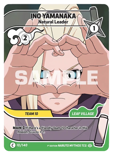 Ino Yamanaka Natural Leader - Naruto Mythos TCG card