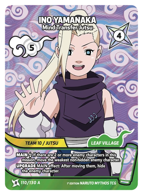 Ino Yamanaka Mind Destruction Jutsu - Naruto Mythos TCG card