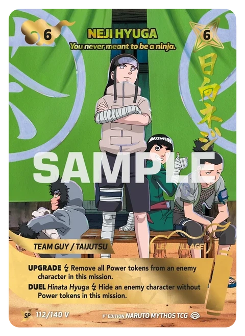Neji Hyuga You never mean't to be a ninja - Naruto Mythos TCG card