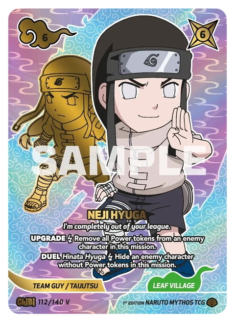 Neji Hyuga I'm completely out of your league. - Naruto Mythos TCG card