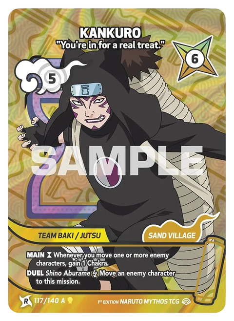 Kankuro You're in for a real treat. - Naruto Mythos TCG card